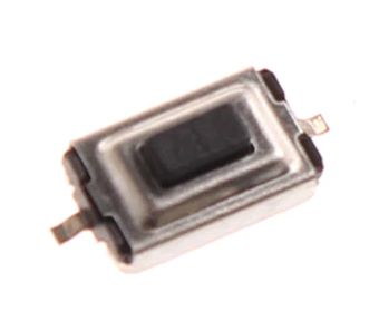 Micro Drukknop Schakelaar 3x6x2.5mm hoog 2-pins SMD zwart (FSMSM)